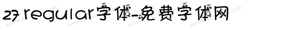 27 regular字体字体转换